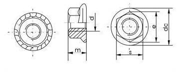 flange nuts drawings