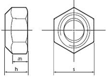 cone lock nuts drawings